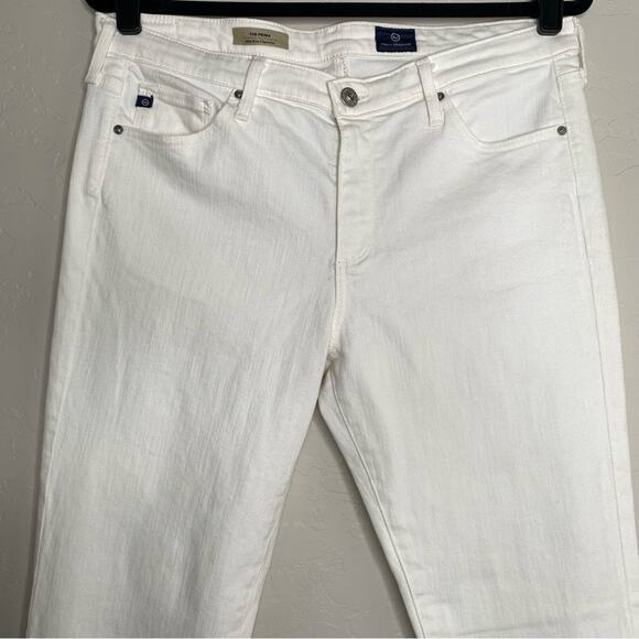 Adriano Goldschmied White The Prima Mid Rise Cigarette Jeans  31R - Picture 2 of 11